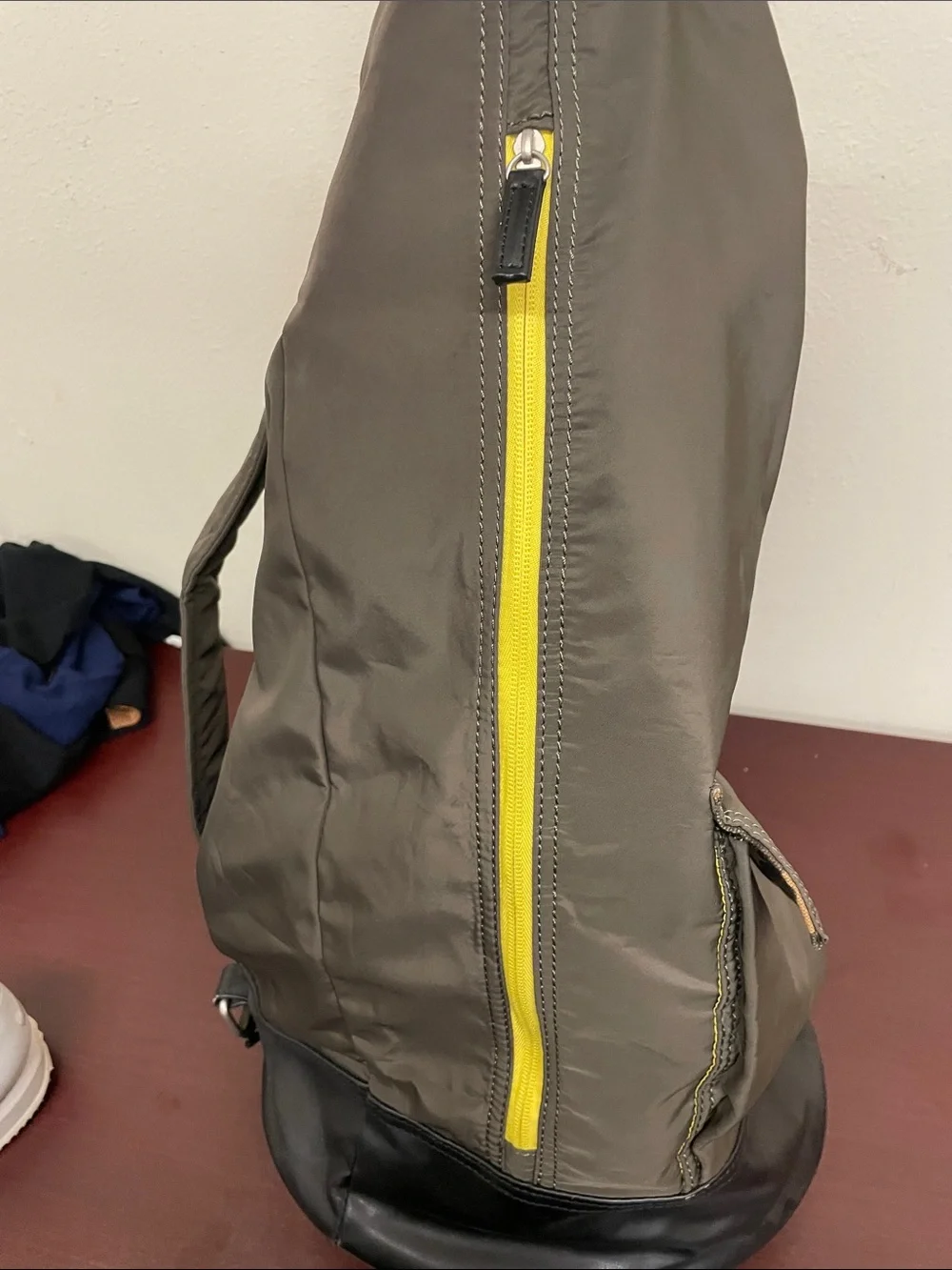 Olive Nylon Backpack with Black Base by CARPISA